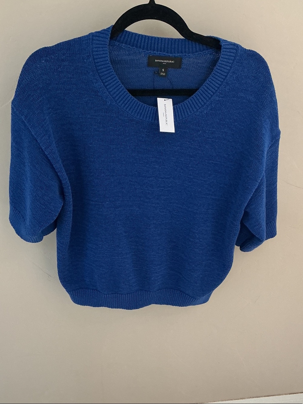 Banana Republic Cobalt Blue Short Sleeve Knit Top